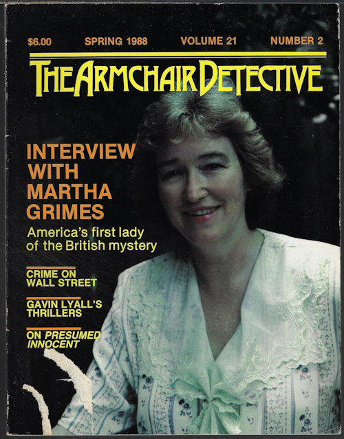 ARMCHAIR DETECTIVE (MARTHA GRIMES) - The Armchair Detective: Spring 1988