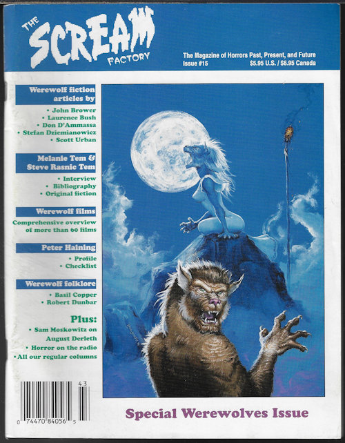 SCREAM FACTORY (R. CHETWYND-HAYES) - The Scream Factory, the Magazine of Horrors Past. Present and Future: No. 15, Autumn 1994; Special Werewolves Issue